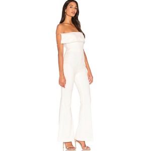 Stylestalker Savannah Maxi Jumpsuit Pantsuit Blanc White Ivory Off the Shoulder